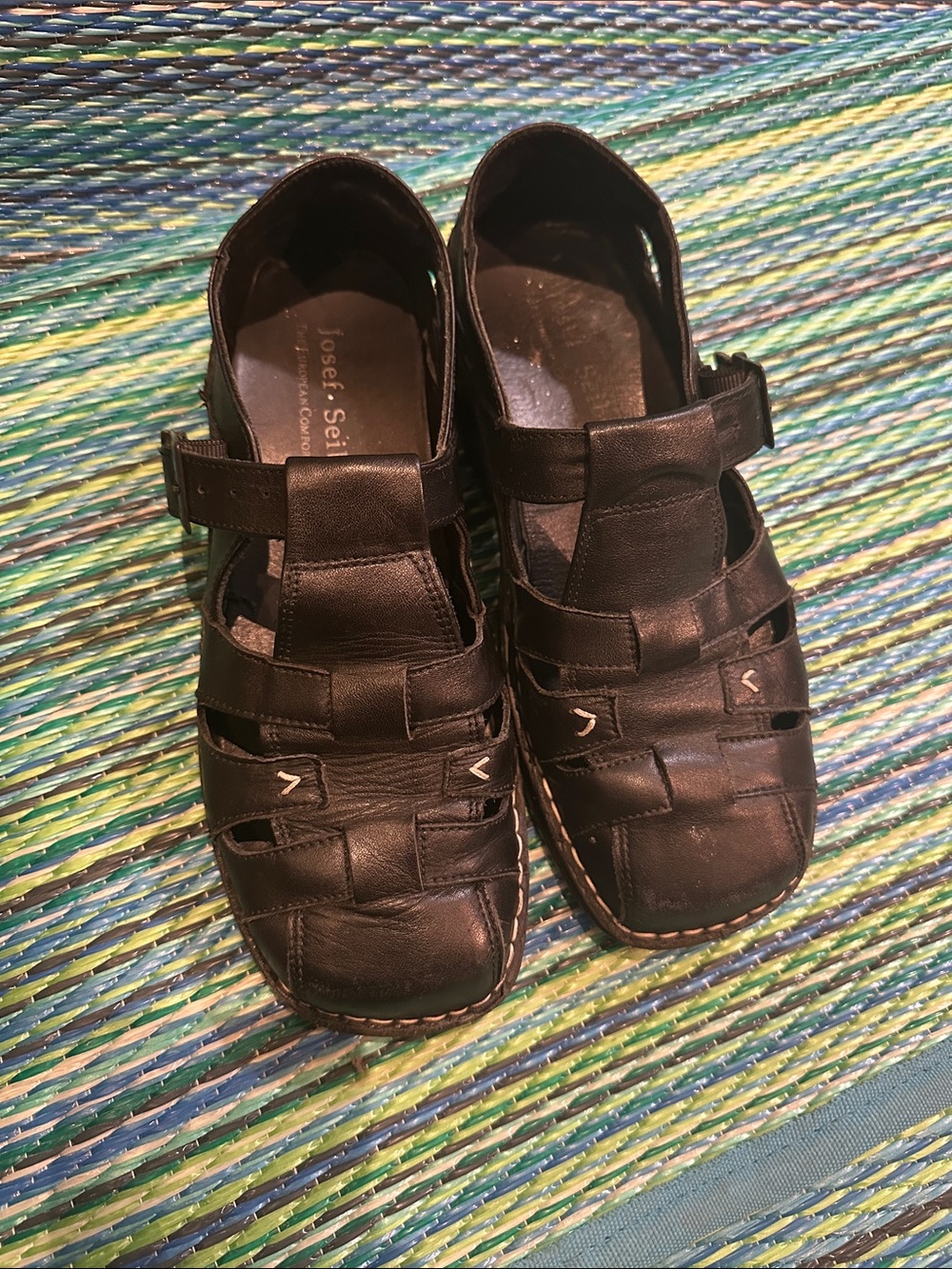 Travel-perfect Josef Seibel Leather Fisherman Sandals